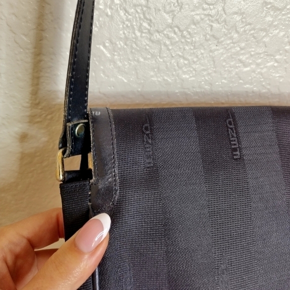 Vintage Fendi S.A.S. pequin ozmu stripe black crossbody bag - Picture 12 of 14